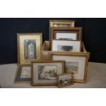 Collection of Eleven 19th century and later Watercolours, all framed and glazed