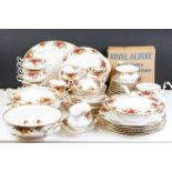 Royal Albert ' Old Country Roses ' Dinner and Tea Ware comprising oval serving plate, 6 soup