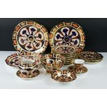 Collection of Royal Crown Derby Imari pattern Ceramics including Cabinet Cup and Saucer pattern