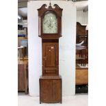 Early 19th century mahogany & oak eight day longcase clock