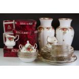 Collection of Royal Albert Old Country Roses Ceramics including Teapot, Gravy Jug and Stand.