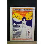 Reprinted Limited Edition Signed Poster of Bath Festival of Blues 28th June 1968, signed by the