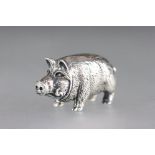 Silver figure of a truffle pig