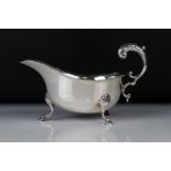 Early 20th century Silver hallmarked Sauceboat in the George III manner, Birmingham 1936, S.