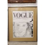 Richard William Conway-Jones, an original signed artwork portrait of a lady, entitled ' Vogue '