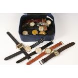 Collection of vintage gents watches, to include Swiss & jump hour