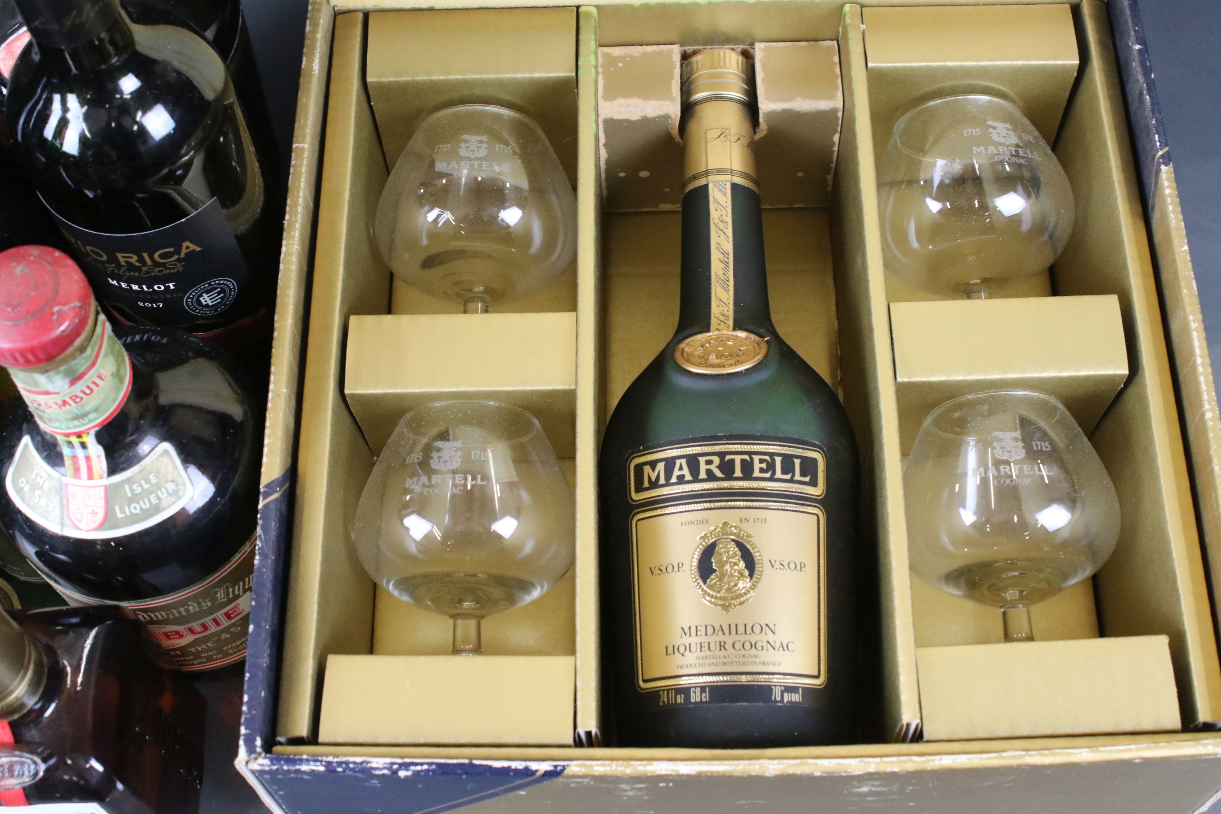 A collection of bottled spirits to include Drambuie, Cointreau, Tia Maria, Martel Cognac ...etc.. - Image 2 of 9