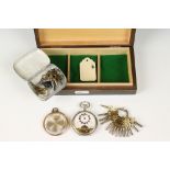 Two vintage pocket watches to include an Art Deco 'Oris' example together with a collection of