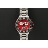 Tag Heuer Formula One 200m professional chronograph gents watch, with red dial