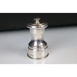 Silver Plated Pepper Mill by Hukin and Heath, 8cm high