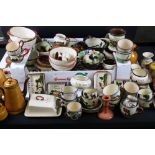 Extensive collection of Torquayware, Devonware and Mottoware (contained in three boxes) together