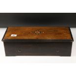 19th century Swiss Rosewood and Marquetry Inlaid Musical Box by Nicole Freres of Geneva, serial no.