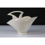 Anthony Theakston (born 1965), White Glazed Jug / Teapot modelled in the form of an Art Deco style