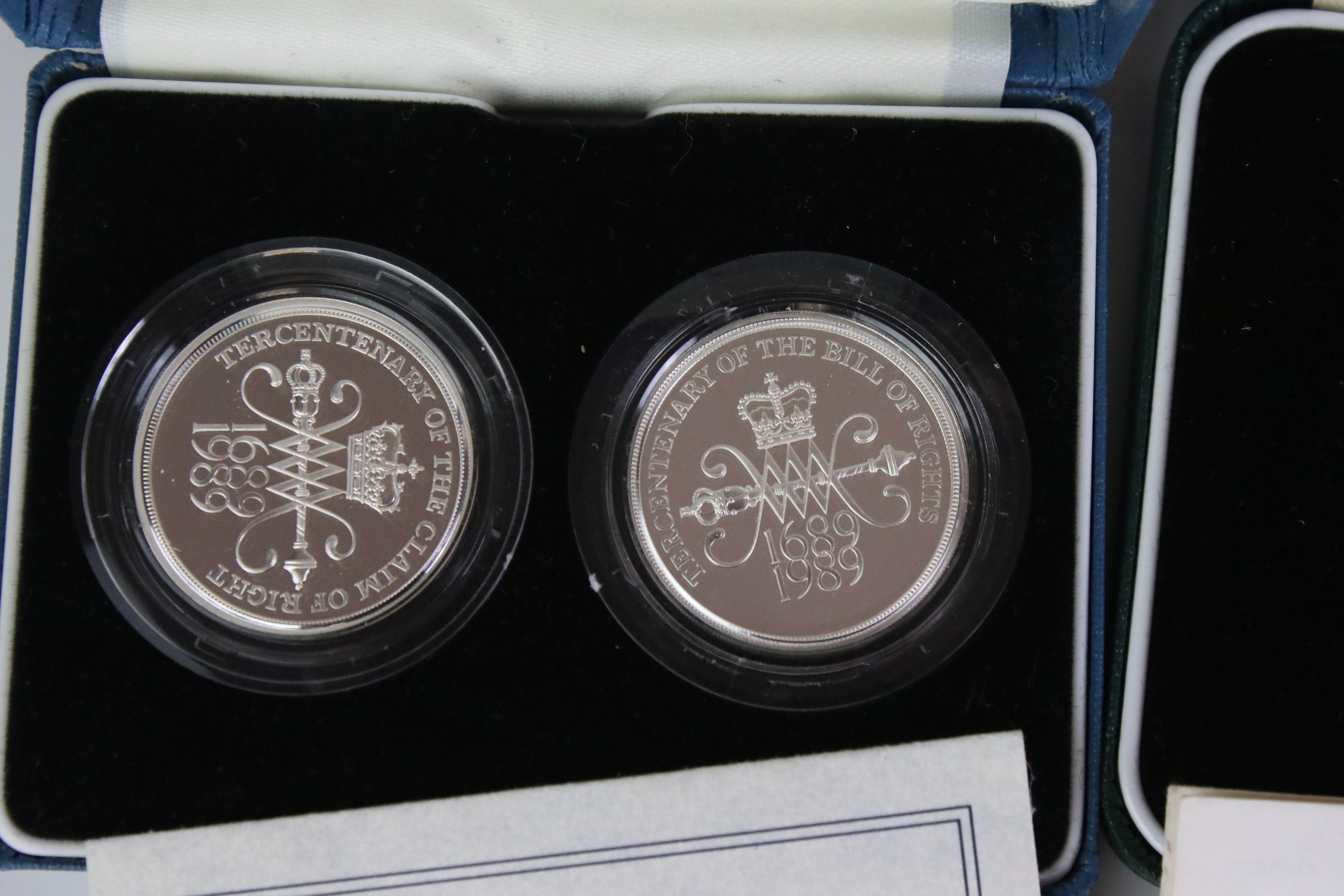 A collection of three silver proof coin sets to include Royal Mint 1988 £1 coin, Royal Mint 1995 - Image 2 of 4