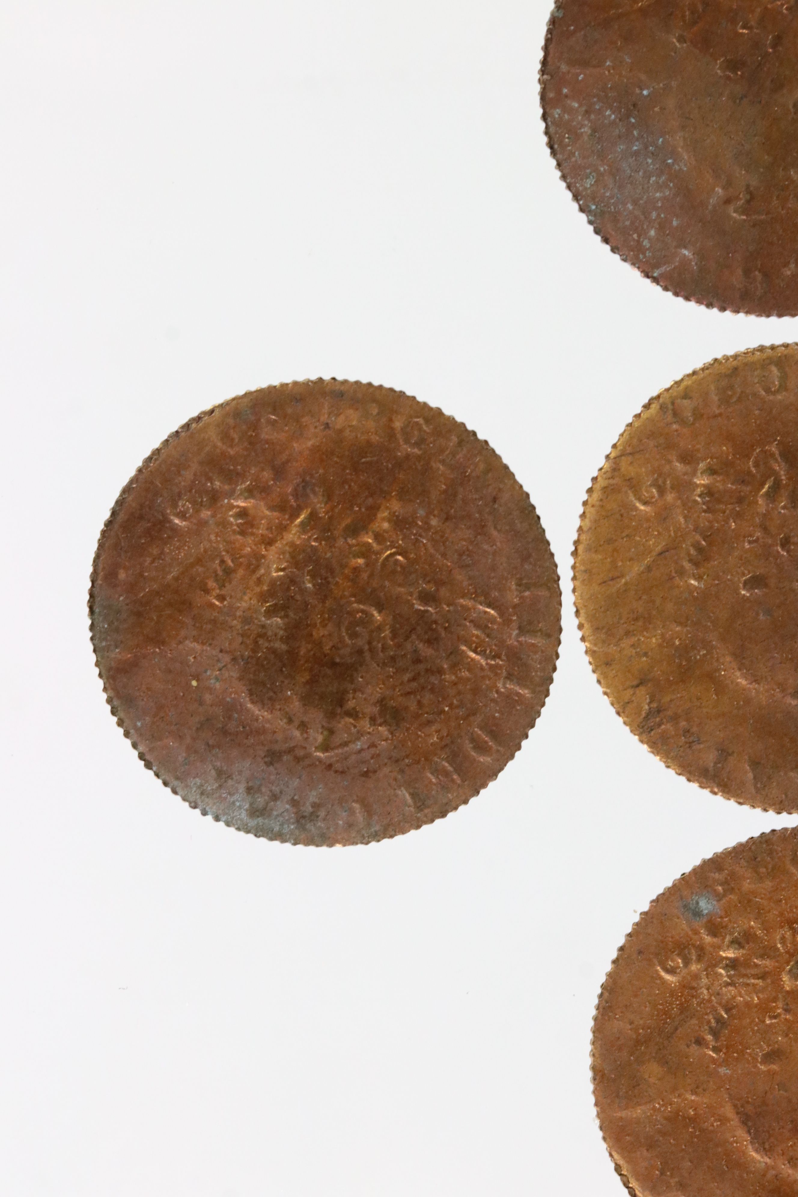 A collection of approx fifteen King George III spade guinea style gaming tokens. - Image 6 of 10