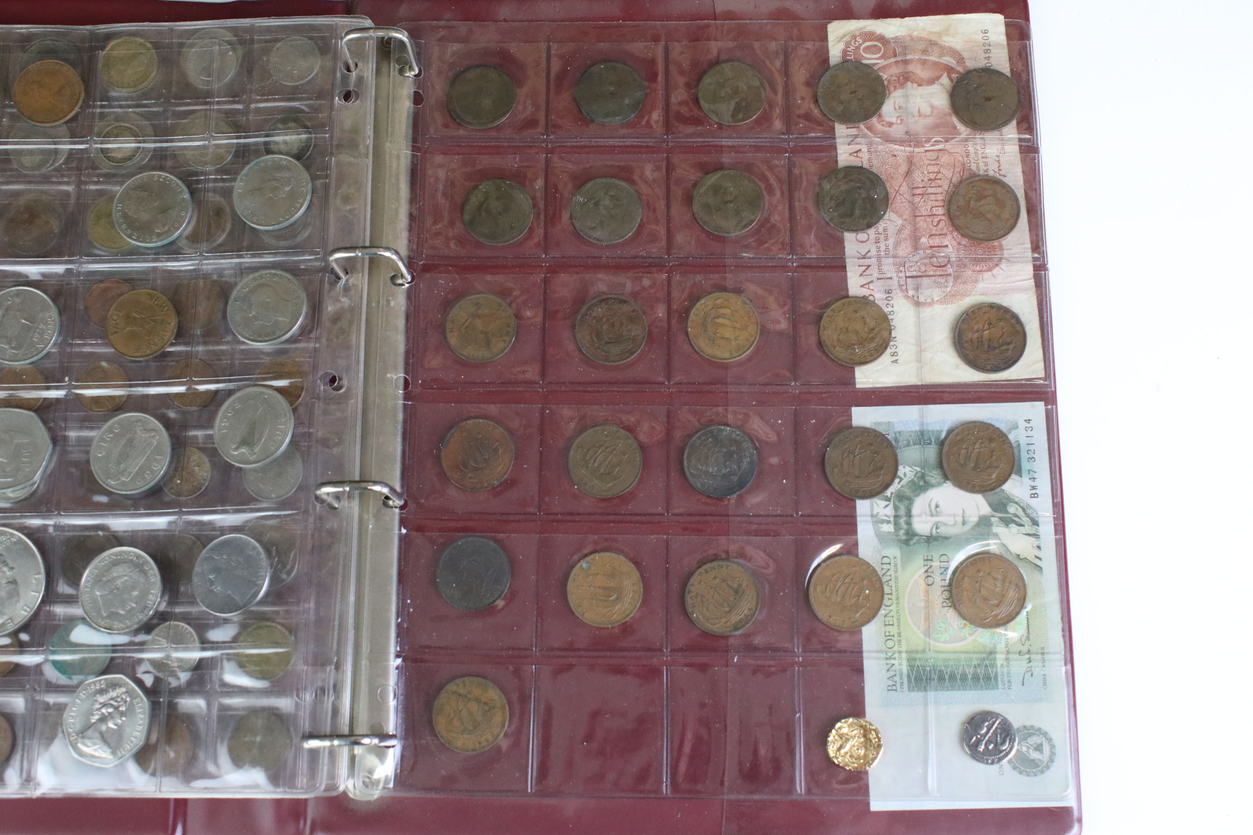 A mixed collection of British and foreign coins to include pre 1947 silver examples together with - Image 6 of 7