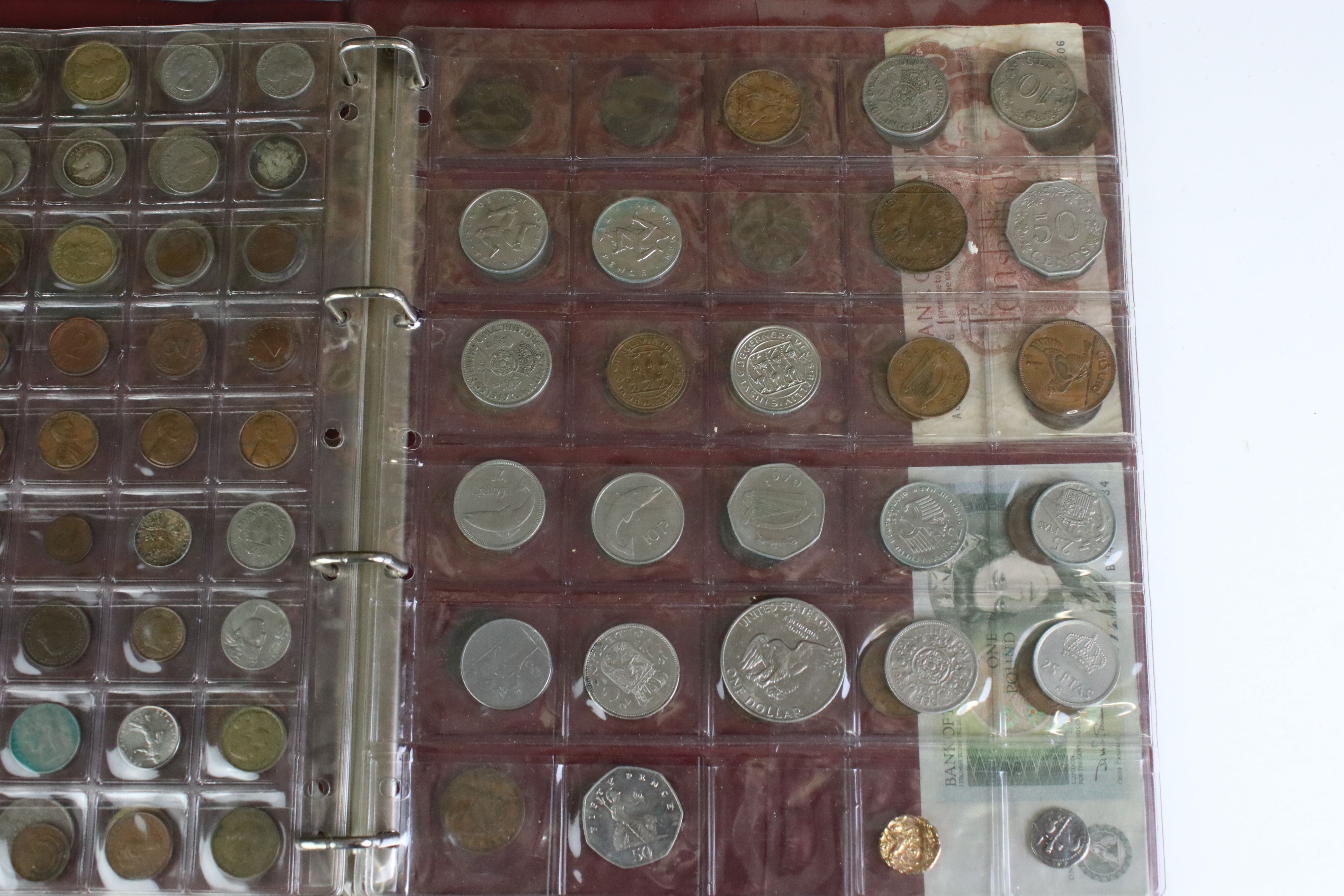 A mixed collection of British and foreign coins to include pre 1947 silver examples together with - Image 5 of 7
