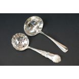 Small collection of silver items to include four Georgian converted berry spoons with gilt bowls (