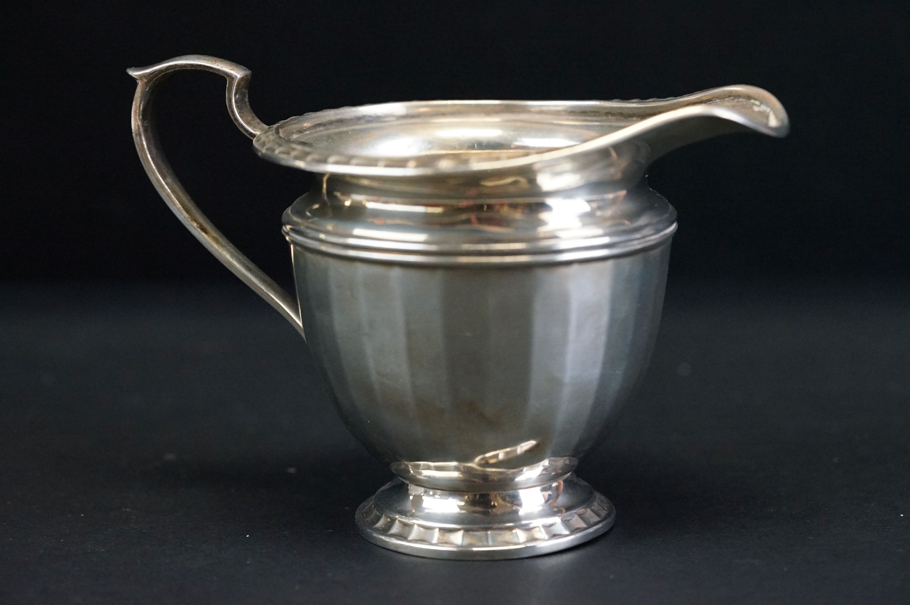 Barker Brothers 1930s silver four piece tea service comprising a teapot, hot water pot, twin-handled - Image 14 of 21
