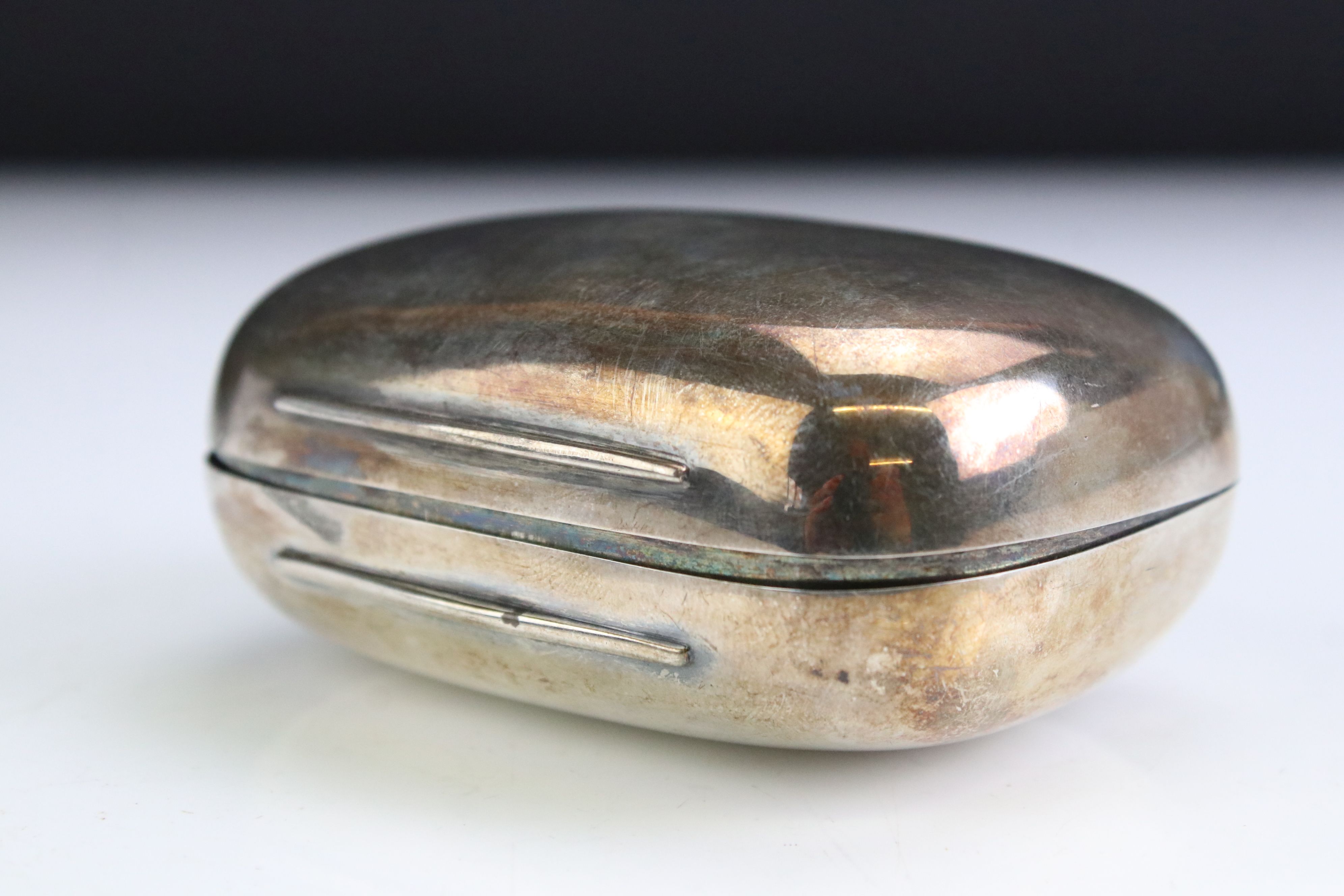 Victorian silver soap box retailed by Asprey of Bond St, of plain polished rectangular form with