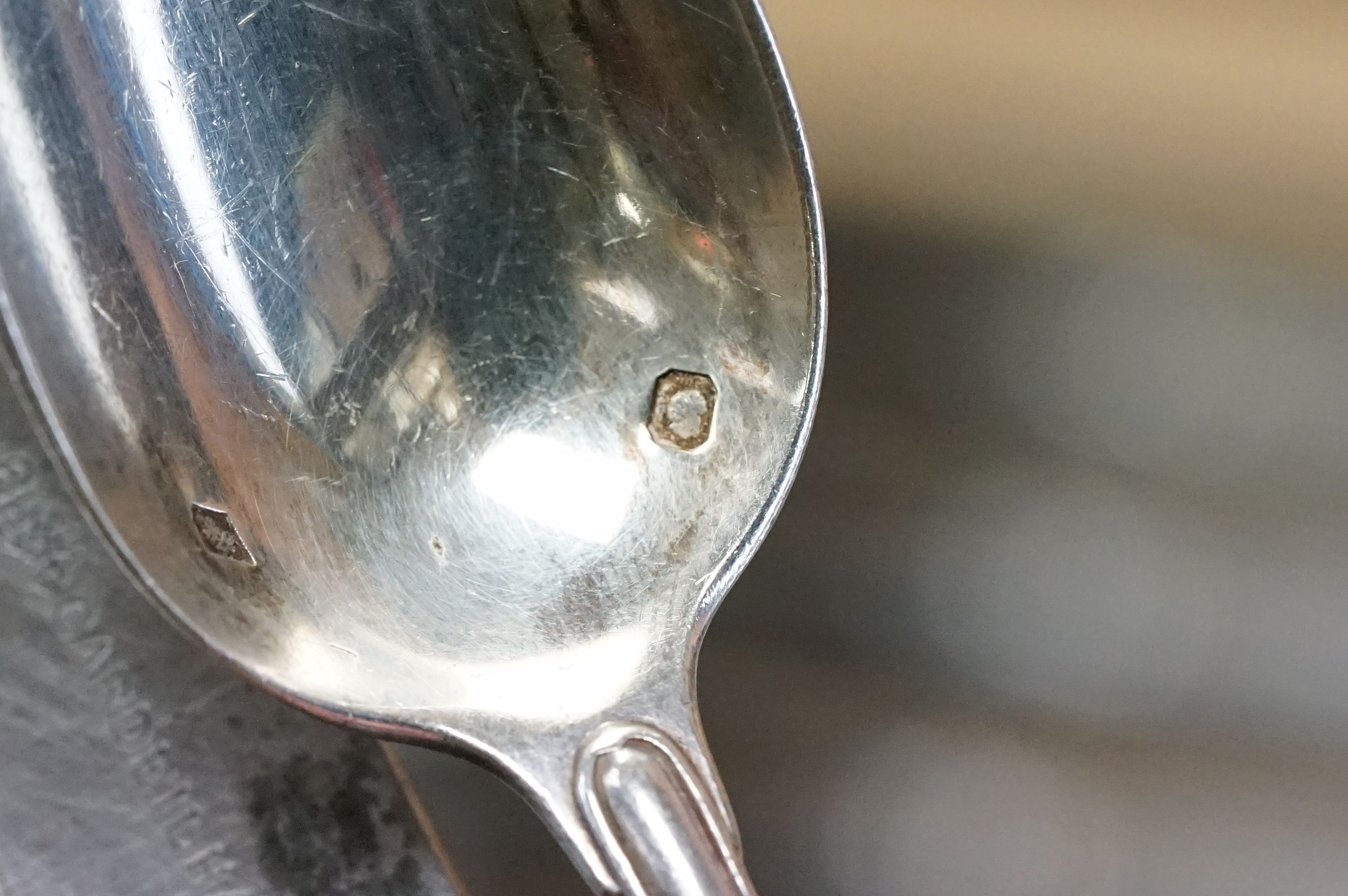 French silver canteen of cutlery for 12 place settings (one teaspoon missing, additional knives - Image 10 of 14