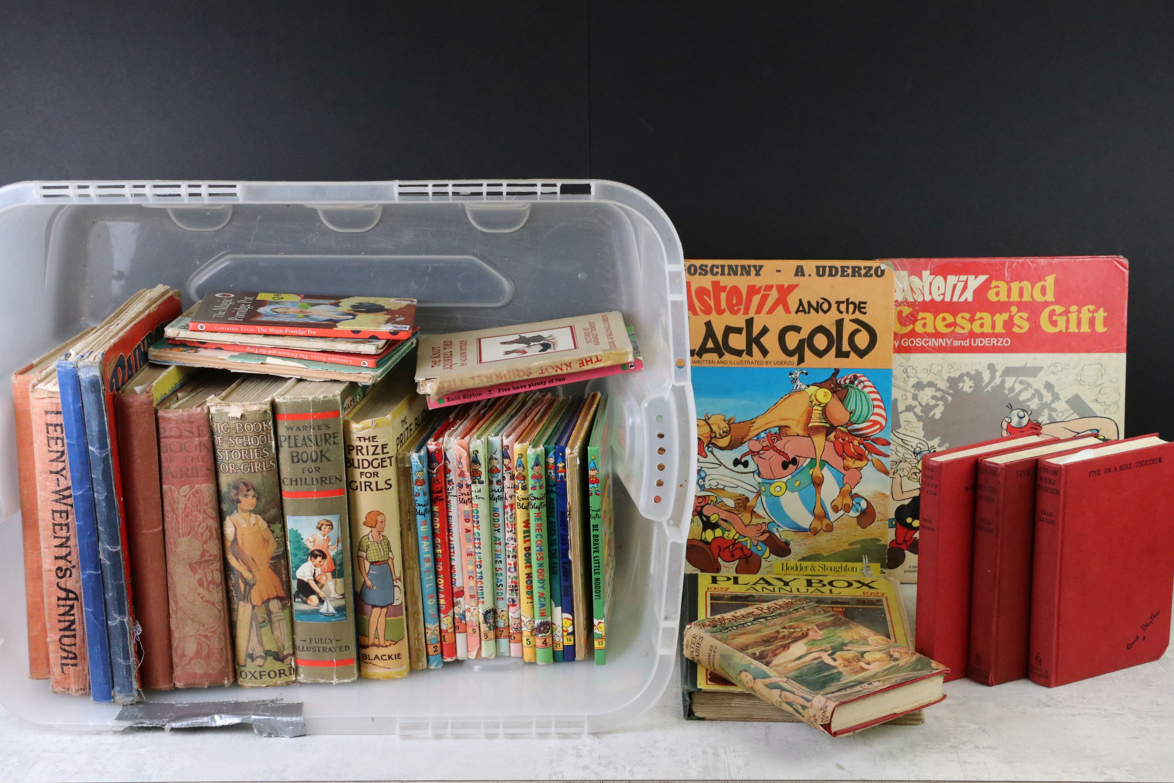 Box of children's books, early 20th century onwards, to include Enid Blyton Noddy & Famous Five,