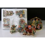 Three Boxed Danbury Mint MJ Hummel Christmas figures / figure sets to include O Holy Night (2016