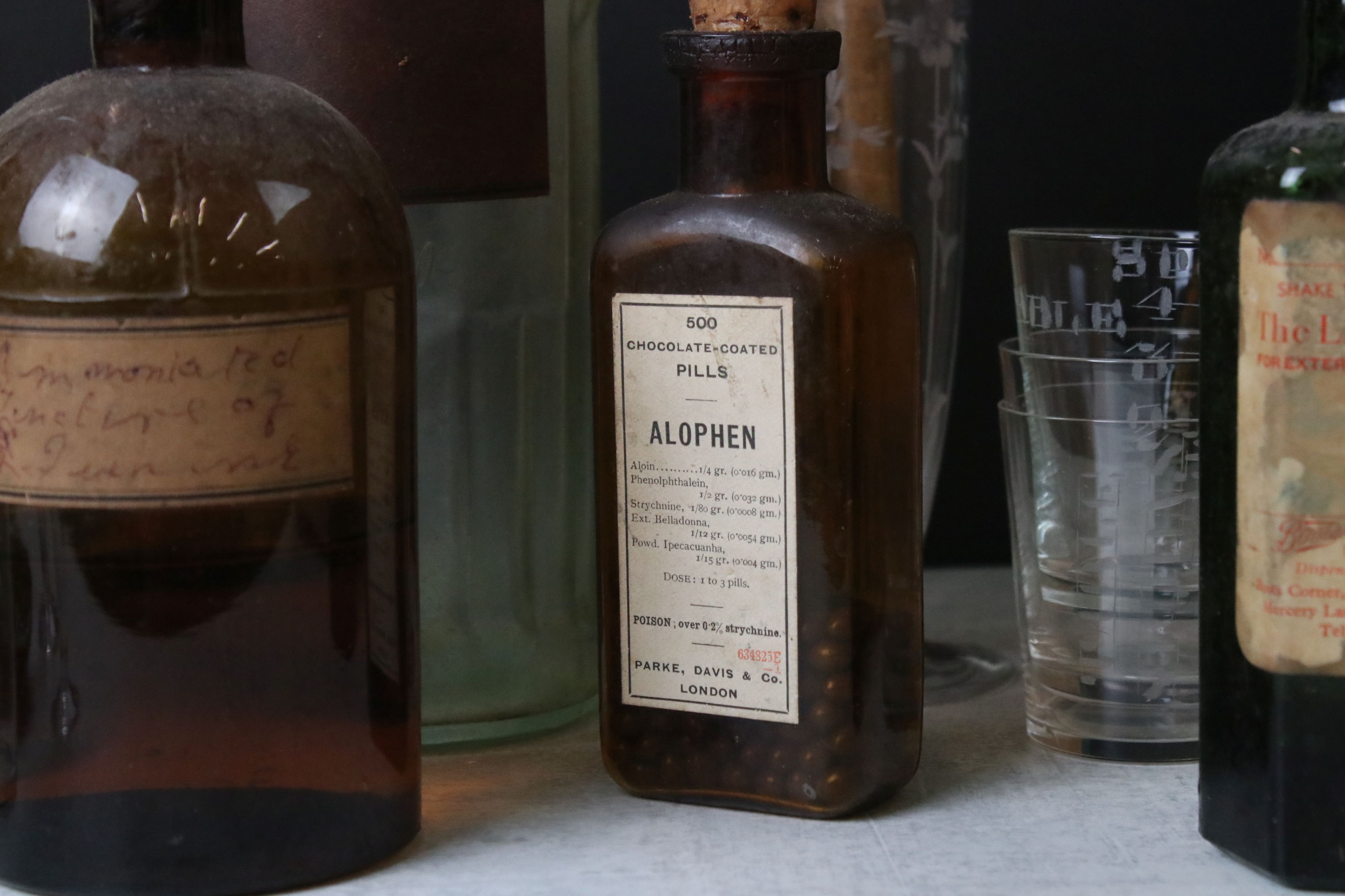 Large Collection of Coloured and Clear Glass Bottles, 19th century onwards including Medicine - Image 3 of 9