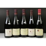 Wine - Five Bottles including 2 x Chapelle de Maillac Cotes du Rhone 2003, 2 x Grands-Echezeaux