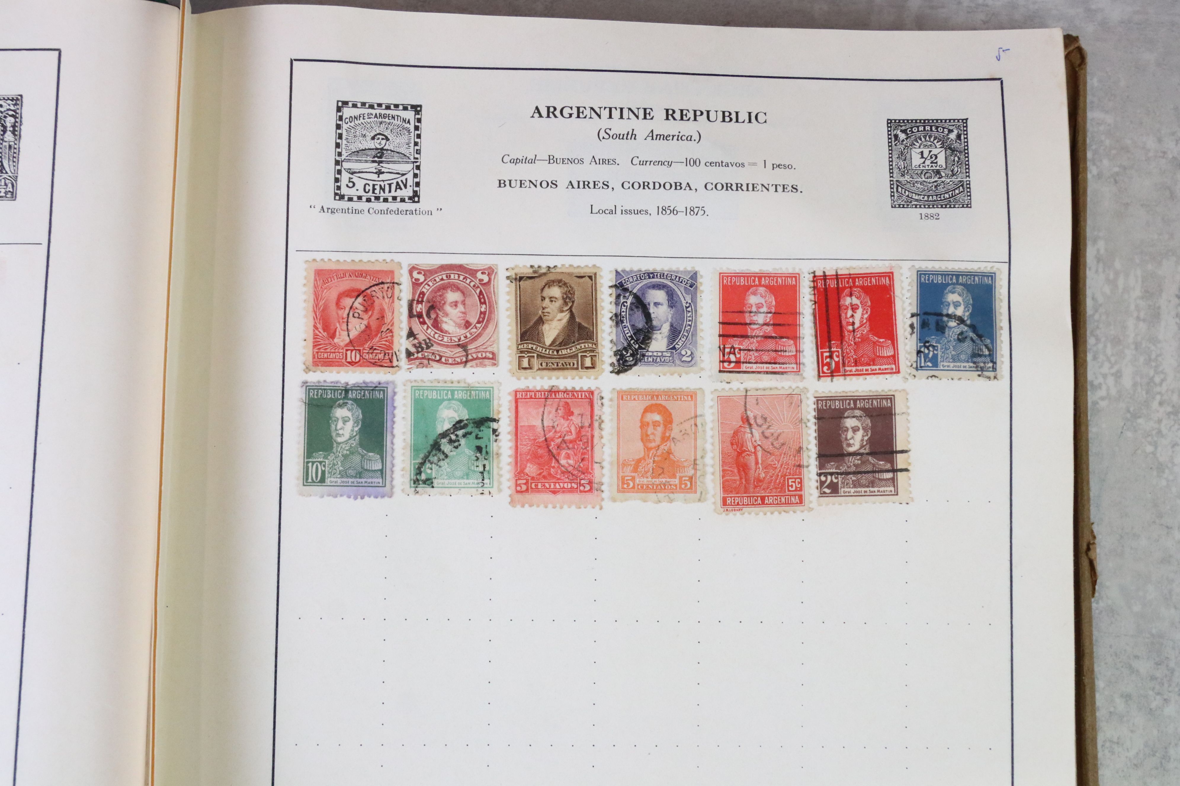 Collection of GB, Commonwealth & World stamps in a vintage album, to include Queen Victoria and - Image 6 of 7