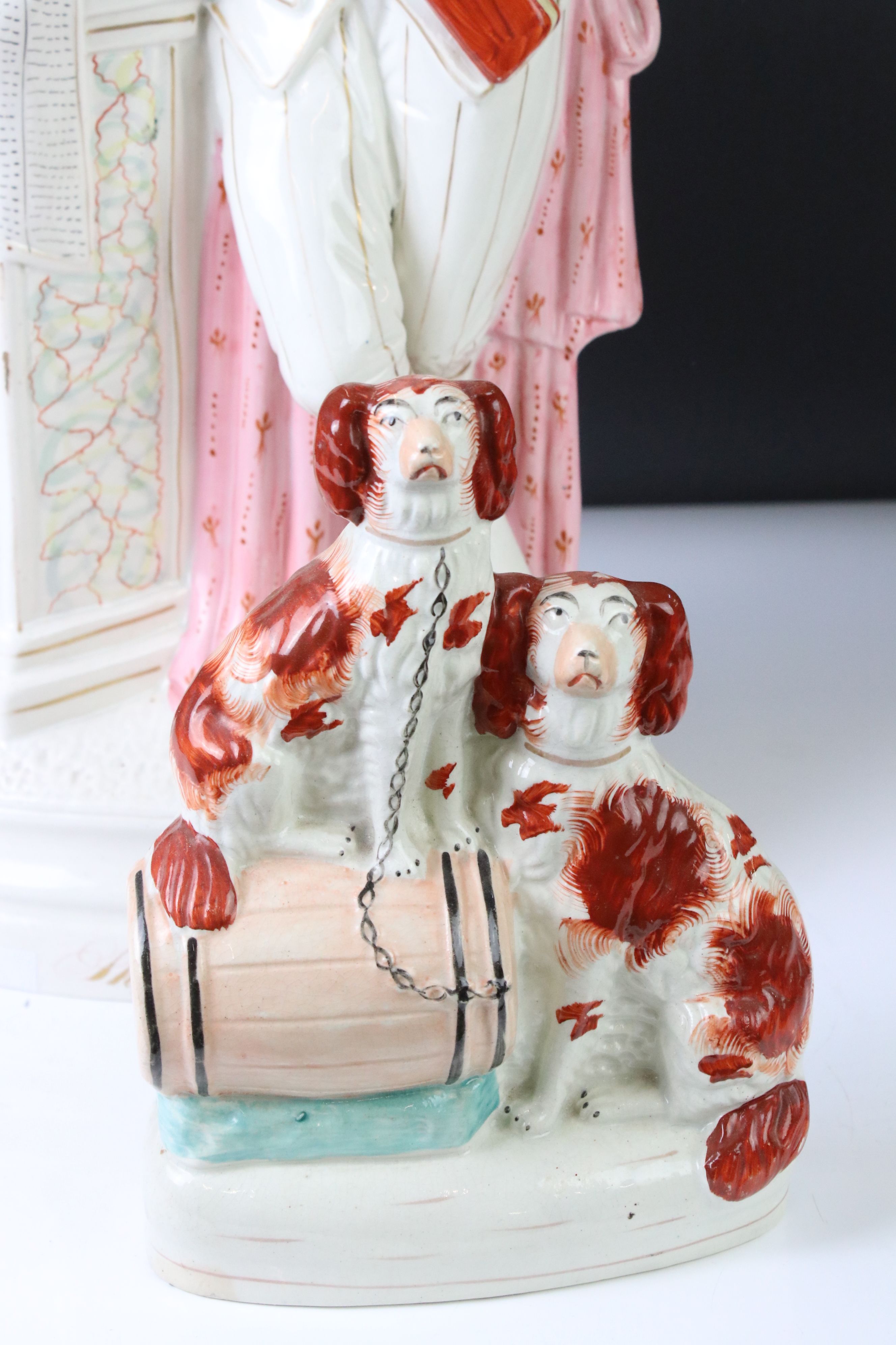 19th Century Staffordshire figure of William Shakespeare, 47cm high, together with two 19th - Image 6 of 11