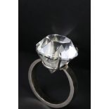 Jeweller's Shop Display Oversized Model of a Diamond Ring, 10cm long