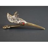 Brass duck head document clip