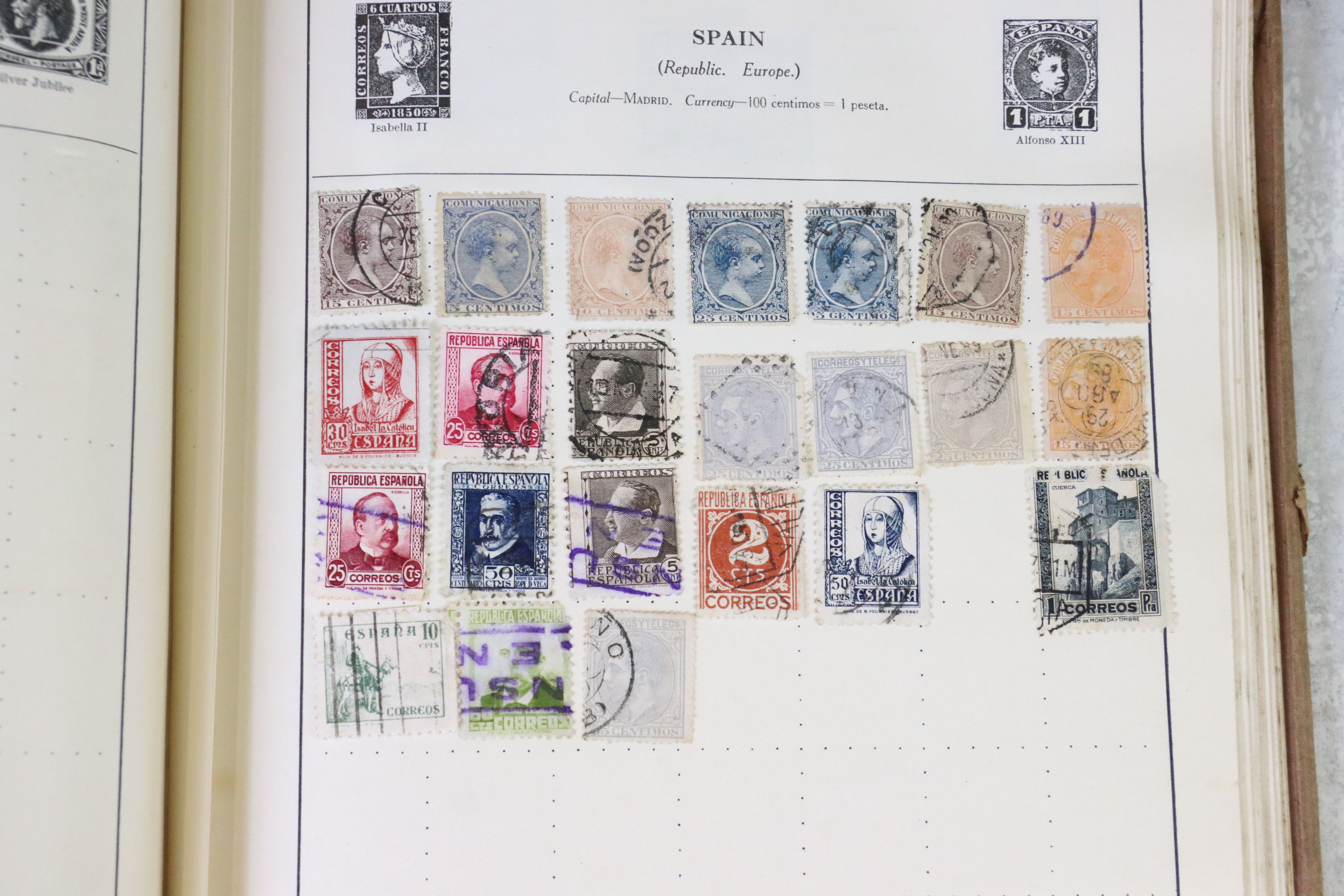 Collection of GB, Commonwealth & World stamps in a vintage album, to include Queen Victoria and - Image 7 of 7