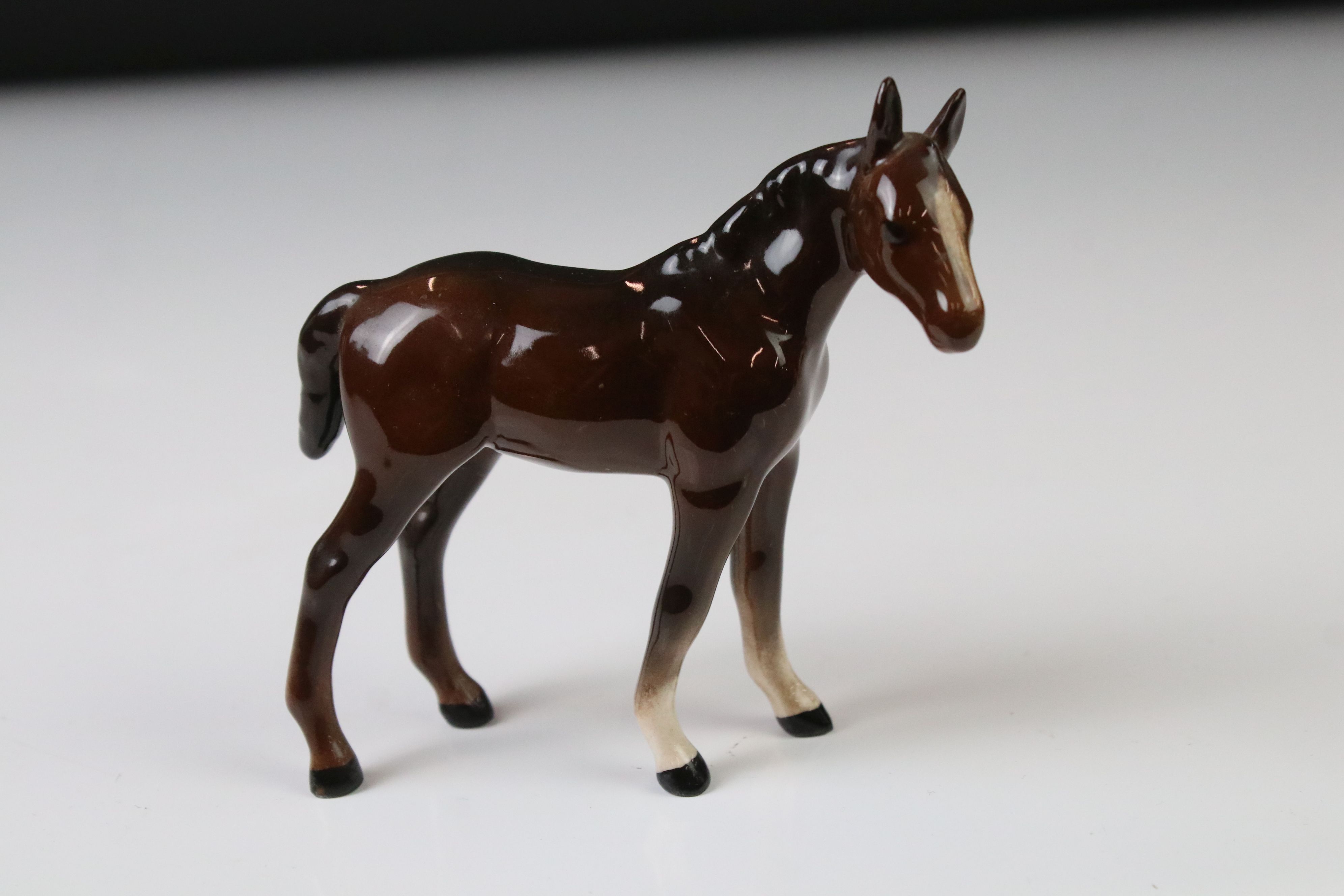 Beswick brown gloss shire horse with original paper label, 26.5cm high, together with a Beswick - Image 12 of 13