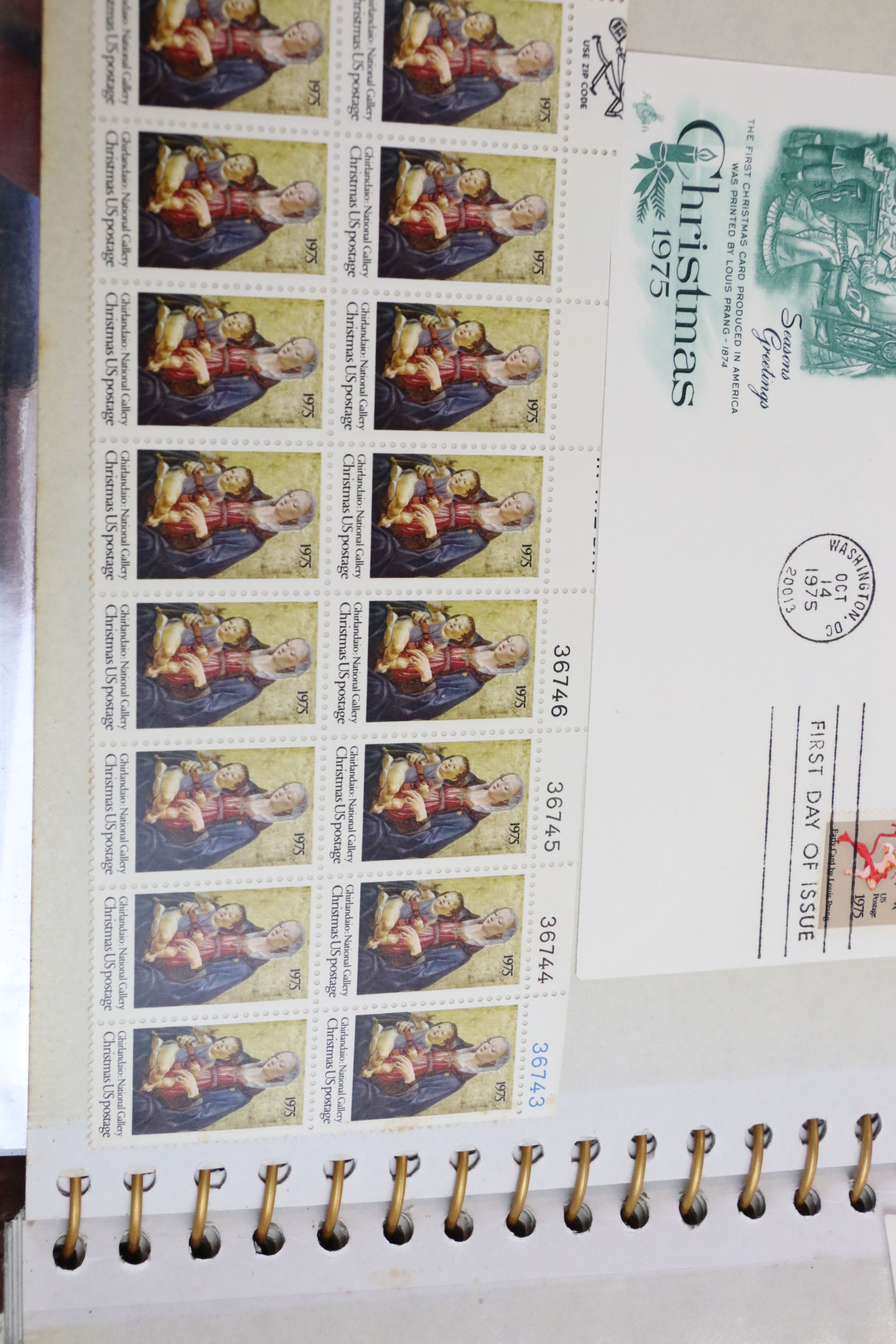 Group of stamps and FDCs, in nine binders, to include USA Christmas stamps, Westminster Queen Mother - Image 10 of 16