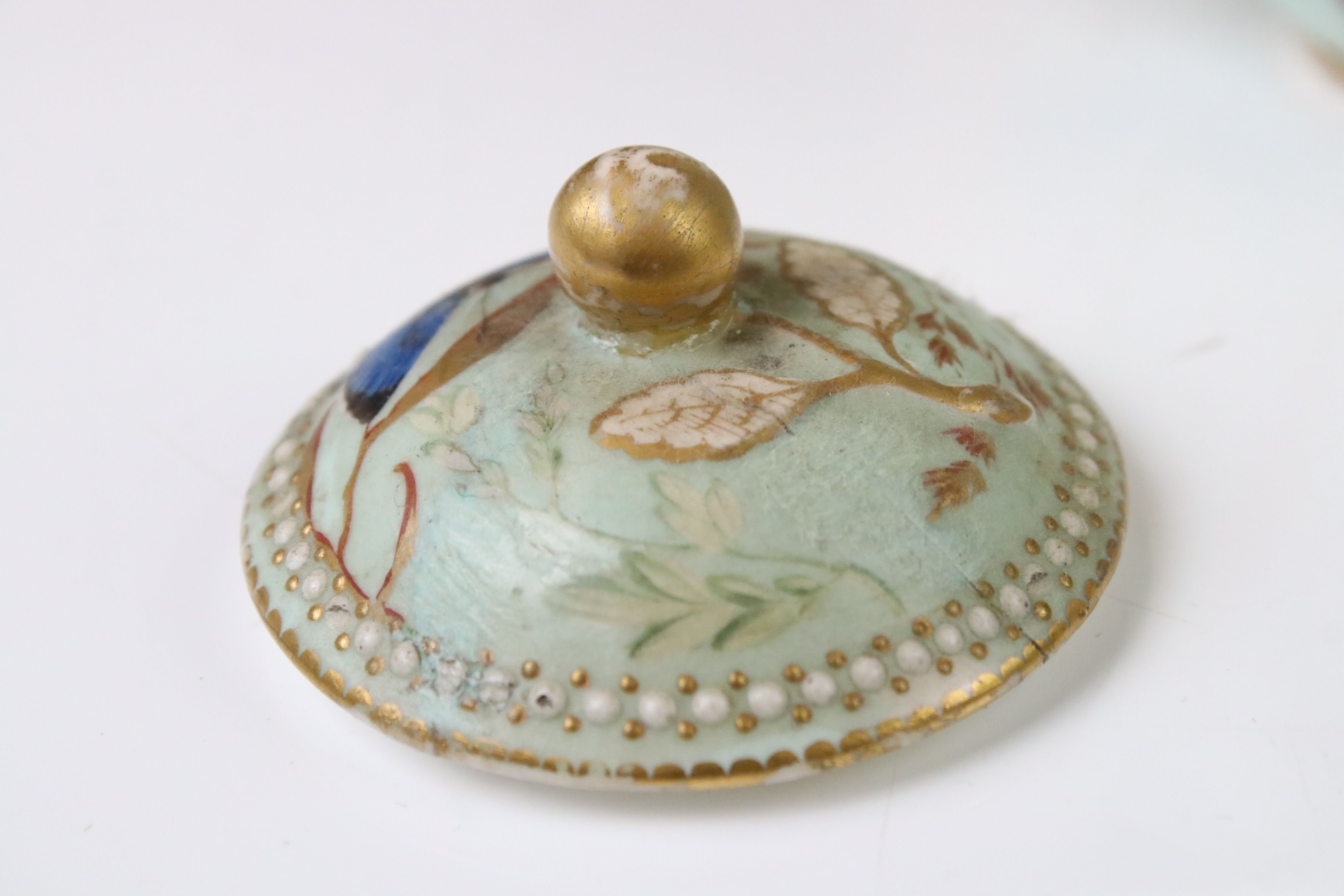 Royal Worcester porcelain cabaret tea set with hand painted butterfly, floral and foliate - Image 5 of 18