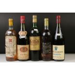 Wine - Five Bottles including Chateau Batailley Grand Cru Classe Pauillac 1975, Cote Rotie Laurent