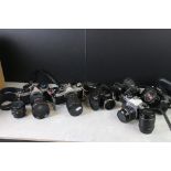 Cameras and Accessories - Vivitar V3800N, Nikon FM-2, Canon AE-1, Konica Minolta Dimage Z3, Asahi