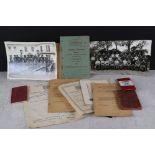 A collection of British military ephemera to include photographs and training manual...etc..