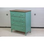 Vintage painted four drawer chest