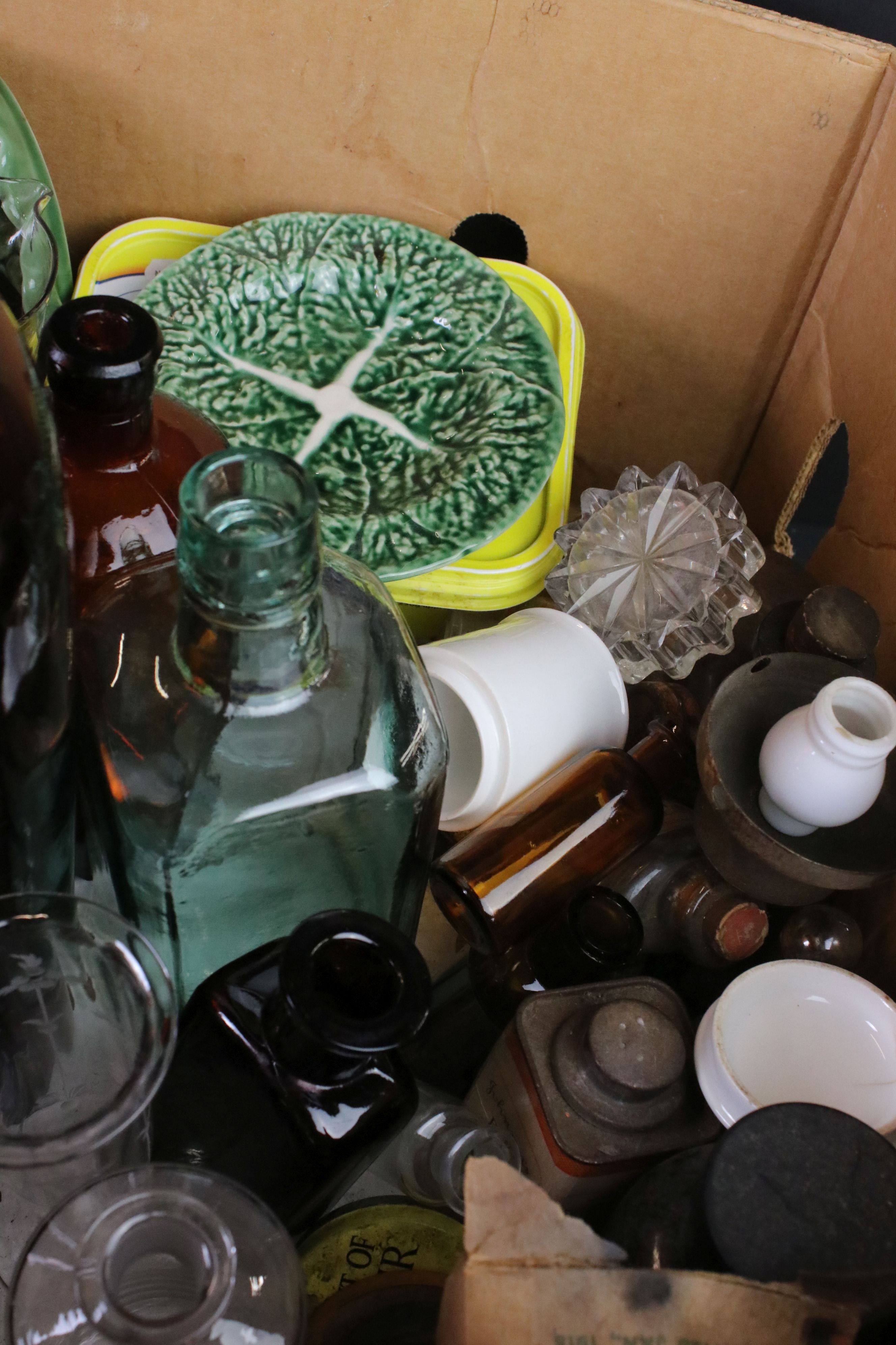 Large Collection of Coloured and Clear Glass Bottles, 19th century onwards including Medicine - Image 6 of 9