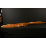20th century Wooden Full Length Propeller Blade. stamped NP, 0985, 2017, 6236, 158cm long