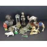 A small group of mixed collectables to include a Beethoven metal bust, Britains toy soldier, cast