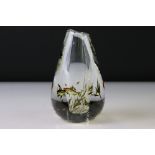 Orrefors clear glass vase by Edvard Hald with fish swimming amongst weed, signed and numbered