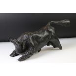 Bronze model of a bull by Rhona Stern, South African (1914-1998), height approx. 20cm, purchased