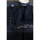 US Navy Second World War Officer's Uniform together with an overcoat made by Browning King