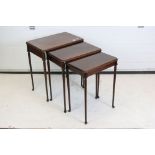 Vintage set of three nest of tables