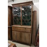 George III Mahogany Secretaire Bookcase, the upper section within two astragel glazed doors, the