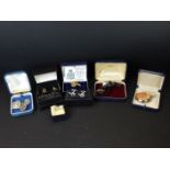 A small collection of vintage and contemporary costume jewellery together with watches.